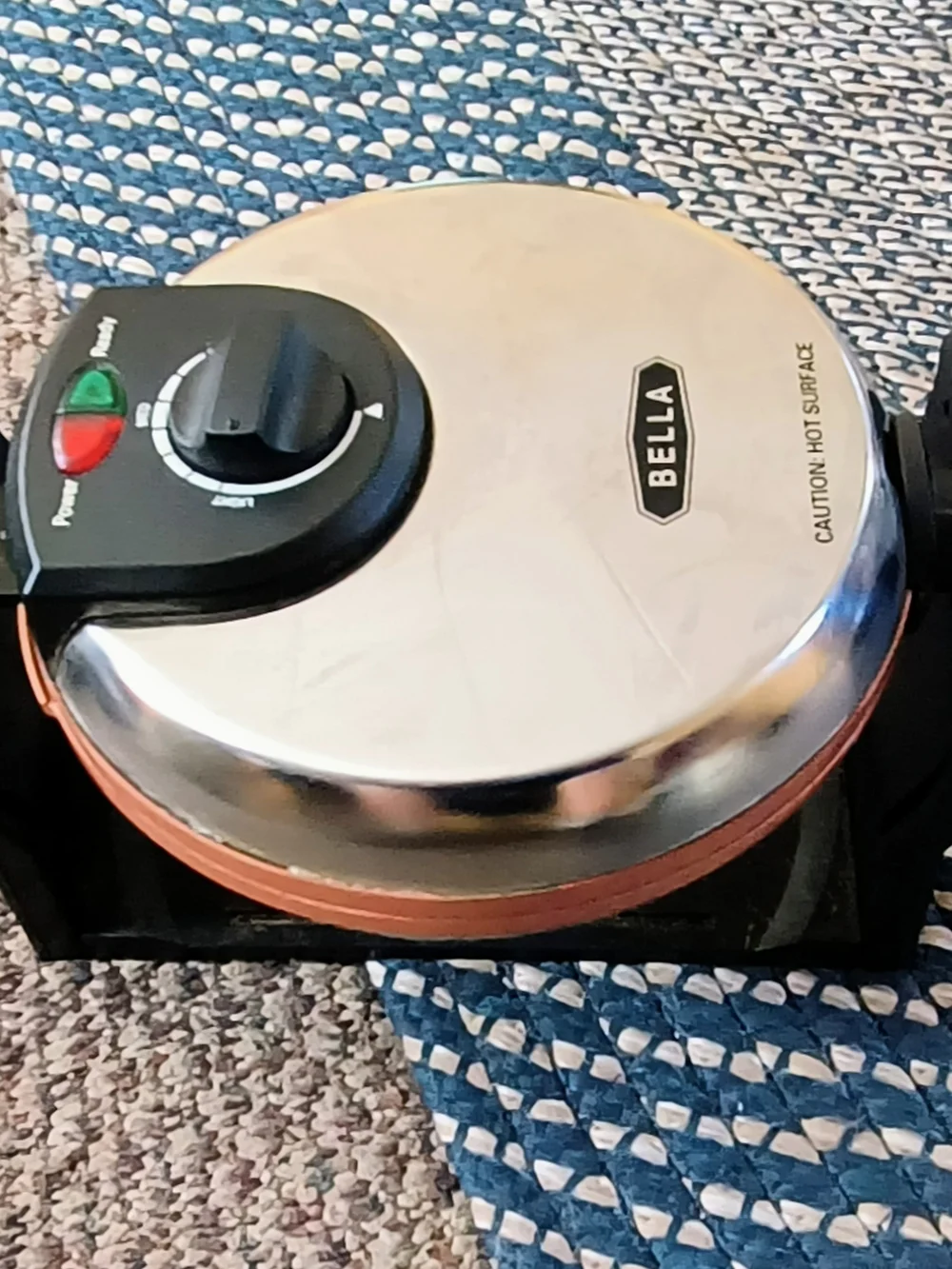 Copper Nonstick 4-Segment Electric Waffle Maker From Bella Works
